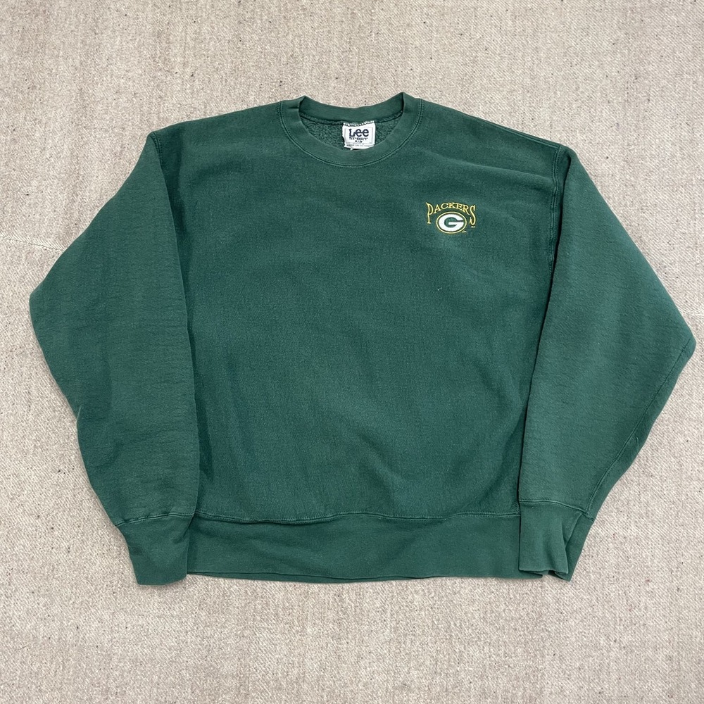 Vintage Green Bay Packers Sweatshirt Mens XL Green 1990s Lee Sport